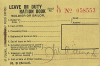 Leave or Duty Ration Book