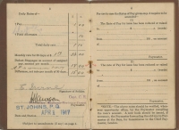 Canadian Army Pay Book WW1